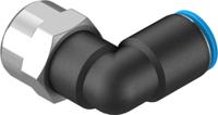 qslf-14-8-b Festo QS Series Elbow Threaded Adaptor, G 1/4 Female to Push In 8 mm, Threaded-to-Tube Connection Style, 153277