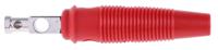 930061101 Hirschmann Test & Measurement Red Male Banana Plug, 4 mm Connector, Solder Termination, 30A, 30 V ac, 60V dc, Nickel