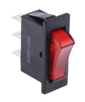 1634202-5 TE Connectivity Illuminated SPST, On-Off Rocker Switch Panel Mount