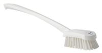 41865 Vikan Hard Bristle White Scrubbing Brush, 36mm bristle length, Polyester bristle material