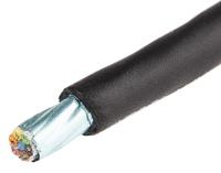 25096-bk005 Alpha Wire XTRA-GUARD 2 Control Cable, 6 Cores, 0.23 mm² 24 AWG, Screened, 30 m, Black Polyvinyl Chloride Sheath