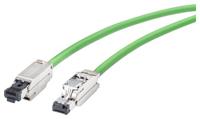 6xv18785bh50 Siemens, 5m Cat6a, Green RJ45 to Male RJ45, Aluminium foil with a braided tin-plated copper wire screen Shielded,