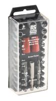 213-1005 RS PRO 30-Piece Metric 1/4 in Standard Socket/Bit Set , 6 point; Hex Bit; Pozidriv Bit; Slotted Bit; Star Bit