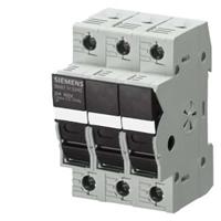 3nw7533-0hg Siemens 30A Rail Mount Fuse Holder for Class CC Fuse, 3P, 600V ac