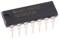 sn74hc02n Texas Instruments SN74HC02N, Quad 2-Input NOR Logic Gate, 14-Pin PDIP