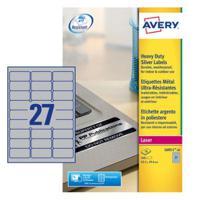 l6011-20uk Avery Silver Adhesive High Visibility Label Sheet, Pack of 20Sheets