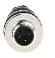 t4111001041-000 TE Connectivity Circular Connector, 4 Contacts, Cable, M12 Connector, Plug, Male, IP67, T411 Series