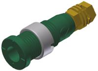 975454704 Hirschmann Test & Measurement Green Female Banana Socket, 2mm Connector, Solder Termination, 10A, 1000V ac/dc, Gold