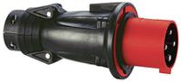 0-538-53 Legrand, HYPRA IP44 Red Cable Mount 3P + E Industrial Power Plug, Rated At 63A, 415 V