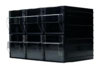 280-6419 RS PRO 6 Drawer Storage Unit, Polystyrene, 225mm x 338mm x 225mm, Black, Transparent