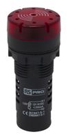 909-2553 RS PRO, Panel Mount Red LED Pilot Light, 22mm Cutout, IP30, Round, 12V ac/dc