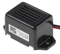171-0892 RS PRO 75dB Flange Mount Continuous Internal Magnetic Buzzer Component, 33.5 x 17 x 15.5mm, 9V dc Min, 15V dc Max