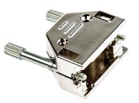 2801-0106-01 MH Connectors MHED Series ABS D Sub Backshell, 9 Way, Strain Relief