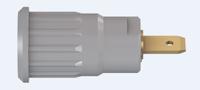 233120-28 Staubli Grey Female Banana Socket, 4 mm Connector, Press Fit Termination, 24A, 1000V, Gold Plating