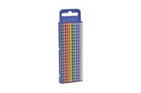 561-02100-wic2-0-9-pa66-special HellermannTyton WIC2 Snap On Cable Markers, assorted colours, Pre-printed "0 → 9", 2.8 → 3.8mm Cable, for
