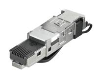 1963600000 Weidmuller Single-Port RJ45 Field Installation Plug, Cat6a, STP