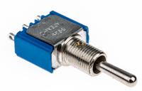 5639a APEM Toggle Switch, Panel Mount, On-Off-On, SPST, Solder Terminal