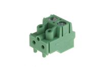1934861 Phoenix Contact, 5mm Pitch, PT 1.5/ 2-PVH-5.0, 2 Way, Right Angle, Pluggable Terminal Block, Plug, Through Hole, Solder