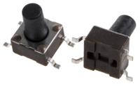 fsm8jsma TE Connectivity Black Button Tactile Switch, SPST 50 mA @ 24 V dc 5.9mm Surface Mount