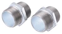 770280208 Georg Fischer Galvanised Malleable Iron Fitting Hexagon Nipple, Male BSPT 1-1/2in to Male BSPT 1-1/2in