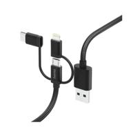 00201536 Hama USB 2.0, Male Lightning to Male USB A, USB C, 480Mbps, 1.5m