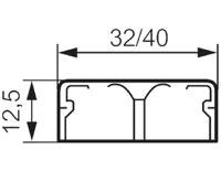 0-300-20 Legrand DLP White Mini Trunking - Closed Slot, W40 mm x D12.5mm, L2.1m, PVC