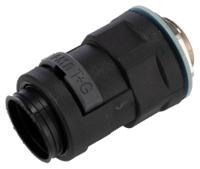 nvnv-m207-10 PMA Straight, Conduit Fitting, 17mm Nominal Size, M20, PA with metal thread, Black IP68 rating