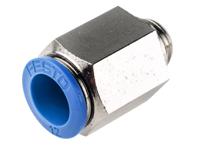 qs-g14-12 Festo QS Series Straight Threaded Adaptor, G 1/4 Male to Push In 12 mm, Threaded-to-Tube Connection Style, 186350