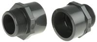 721911711 Georg Fischer Plastic Pipe Fitting, Straight Threaded Adapter, R 2in to BSP 2in