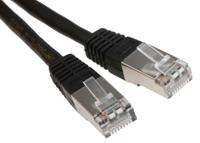 411-497 RS PRO, 3m Cat6, Black RJ45 to Male RJ45 Male, S/FTP Shielded, Terminated PVC Sheath