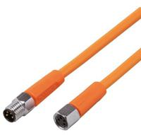 evt182 ifm electronic Female 4 way M8 to Male 4 way M8 Sensor Actuator Cable, 5 m