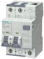 5su1324-7fa16 Siemens RCBO, 16A Current Rating, 2P Poles, 30mA Trip Sensitivity, Sentron Range