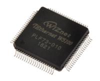 w5100 WIZnet Inc W5100, Ethernet Controller, 100Mbps MII, SPI, 3.3 V, 80-Pin LQFP