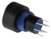 175-8324 RS PRO Illuminated Push Button Switch, Momentary, Panel Mount, 22.2mm Cutout, DPDT, Green LED, 250V ac, IP65