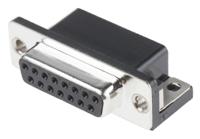 mhdd15-f-t-b-s-r MH Connectors MHDD 15 Way Right Angle Through Hole D-sub Connector Socket, 2.77mm Pitch