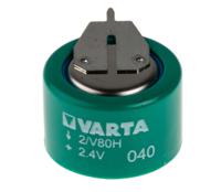 55608602059 Varta V80H 2.4V NiMH Button Rechargeable Battery, 80mAh