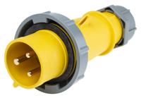 289 MENNEKES, AM-TOP IP67 Yellow Cable Mount 3P Industrial Power Plug, Rated At 32A, 110 V