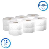 8614 Hostess 12 rolls of 6000 Sheets Toilet Roll, 2 ply