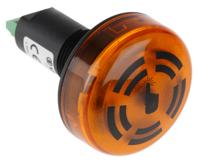 45030055 Werma 450 Series Yellow Buzzer Beacon, 24 V dc, IP65, Panel Mount, 80dB at 1 Metre