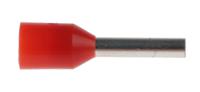 458-702 RS PRO Insulated Crimp Bootlace Ferrule, 8mm Pin Length, 1.4mm Pin Diameter, 1mm² Wire Size, Red