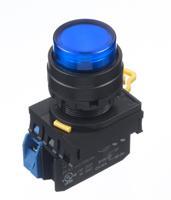 yw1l-a2e10q4s Idec YW Series Illuminated Push Button Complete Unit, Panel Mount, 22mm Cutout, SPST, IP65