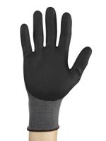 11840050 Ansell HyFlex 11-840 Grey Nylon, Spandex Nylon, Spandex Work Gloves, Size 5, Nitrile Coating