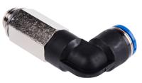 qsll-g14-10 Festo QS Series Elbow Threaded Adaptor, G 1/4 Male to Push In 10 mm, Threaded-to-Tube Connection Style, 186133