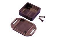 1551nflbk Hammond 1551 Series Black ABS Enclosure, IP54, Flanged, Black Lid, 35 x 35 x 15mm