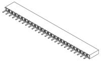bcs-126-l-s-te Samtec BCS Series Straight Through Hole Mount PCB Socket, 26-Contact, 1-Row, 2.54mm Pitch, Solder Termination