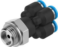qsq-g18-6 Festo QSQ Series Double Y Threaded-to Tube Adaptor, Push In 6 mm to Push In 6 mm, Threaded-to-Tube Connection Style,