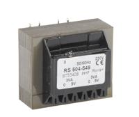 504-549 RS PRO 9V ac 2 Output Through Hole PCB Transformer, 6VA