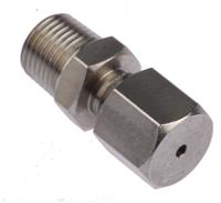 286-743 RS PRO 1/8 BSPT Compression Fitting for Use with Thermocouple or PRT Probe, 1.5mm Probe, RoHS Compliant Standard