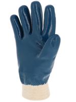nbr32708 SINGER SAFETY NBR Blue, Natural Cotton (Brushed Jersey) Cotton, Nitrile Glove, Size 8, DC-DC Fast Charge Coating