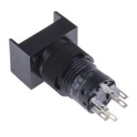 a3cj-7021 Omron Illuminated Push Button Switch, Latching, Panel Mount, 12mm Cutout, SPST, 250V ac, IP40